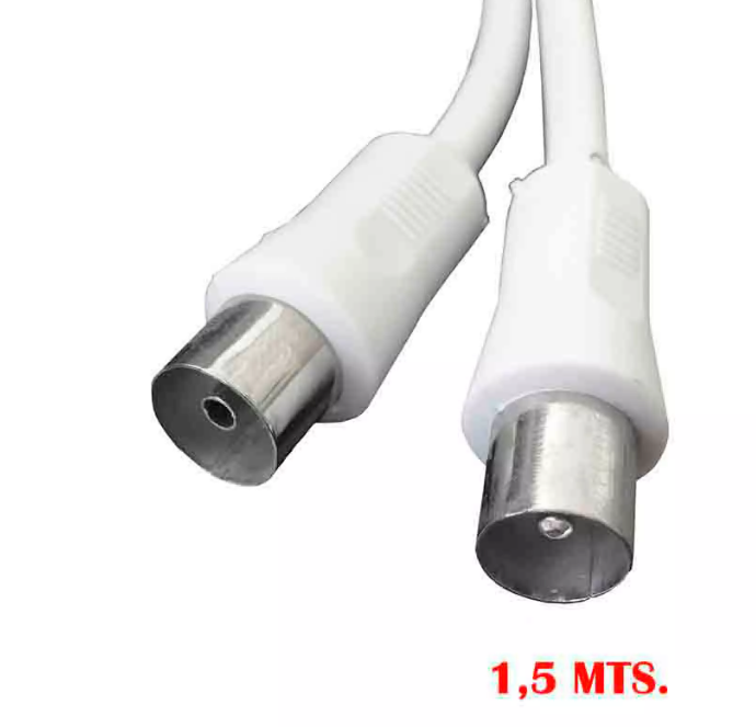 Prolongador TV-Video 9,5mm 1,5M Env. Branco