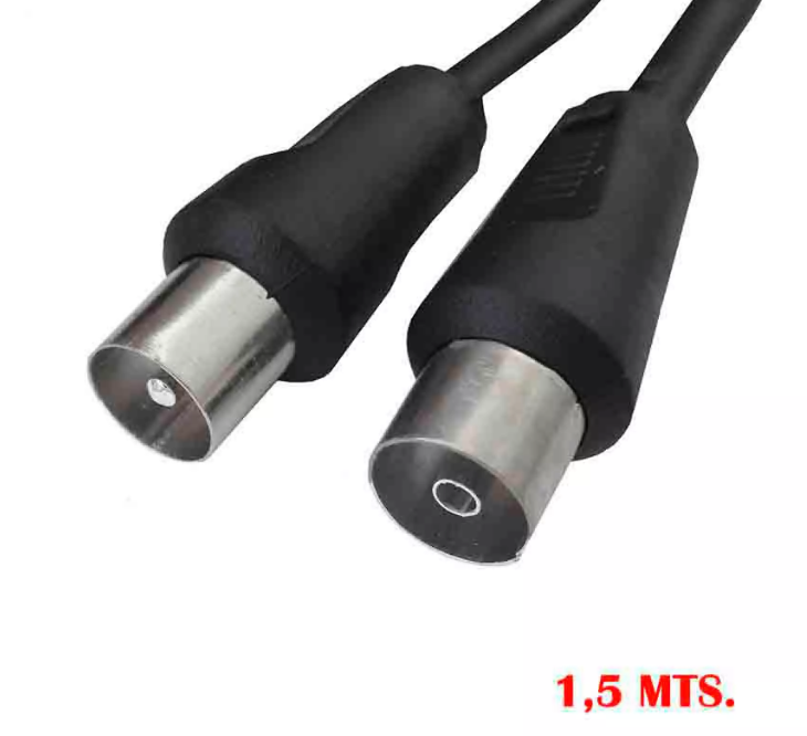 Prolongador TV/Video 9,5mm 1,5M Emb. Preto