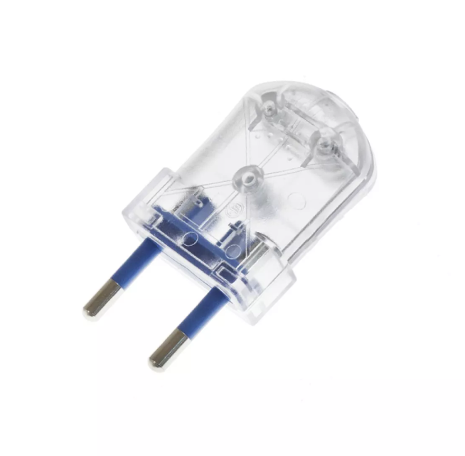 Ficha Europeia Transparente 10A 4mm