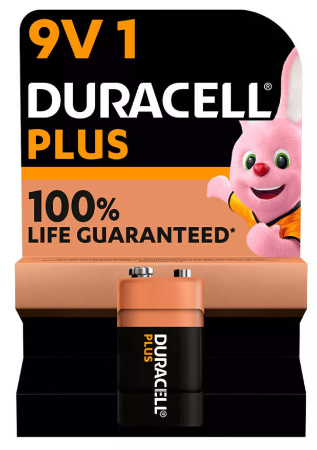 Pilha Duracell Plus Power 6LR61 9V