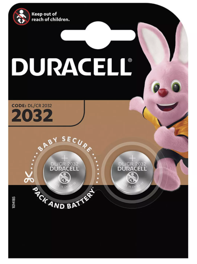 PILHA CR2032 2 UNIDADES DURACELL