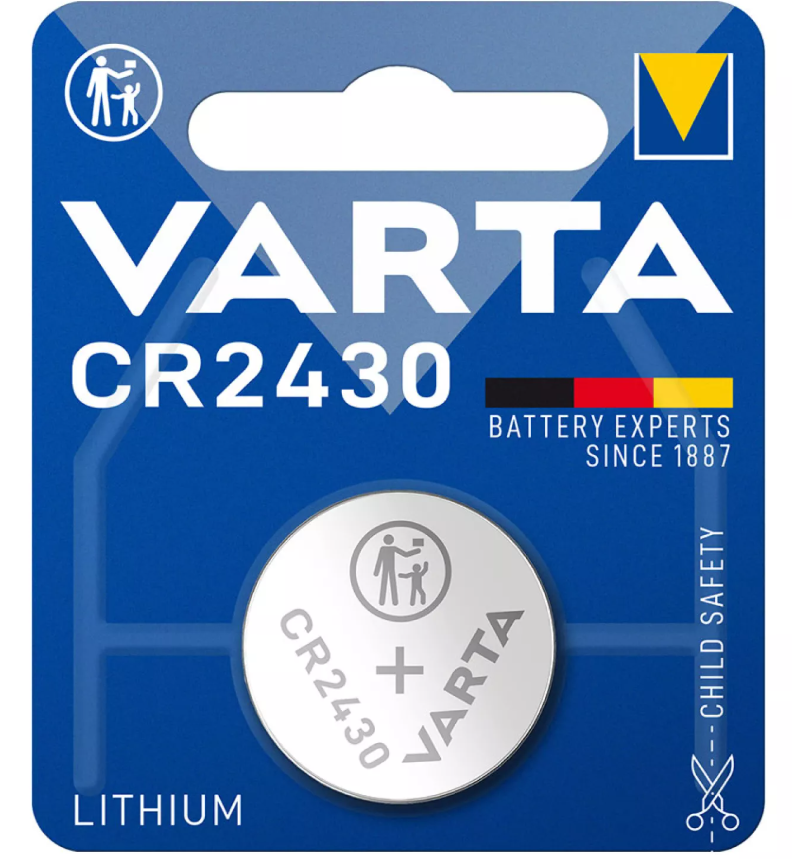 PILHA VARTA CR2430 3V (BLISTER 1 UNS) 24.5X3MM