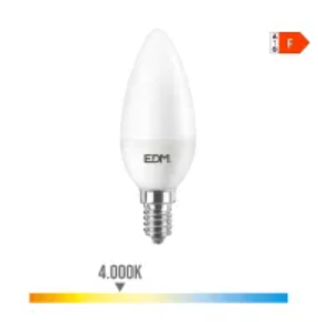 Lâmpada Vela LED E14 8W 806lm 4000K Luz Dia