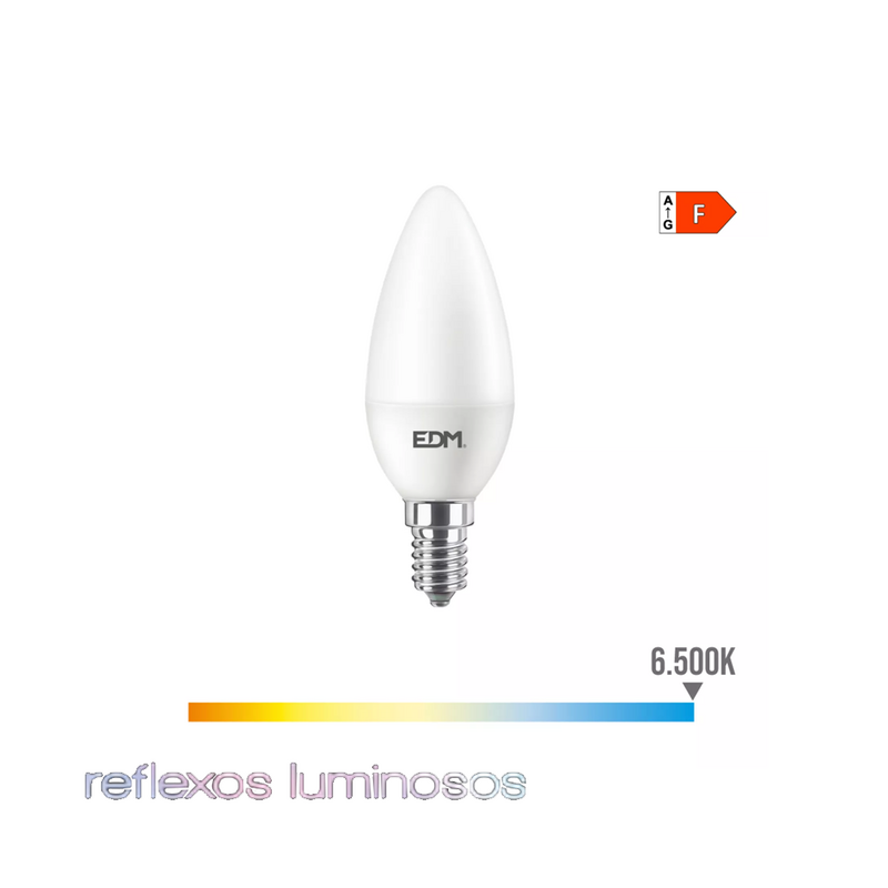 Lâmpada Vela LED E14 8W 806lm 6500K Luz Fria
