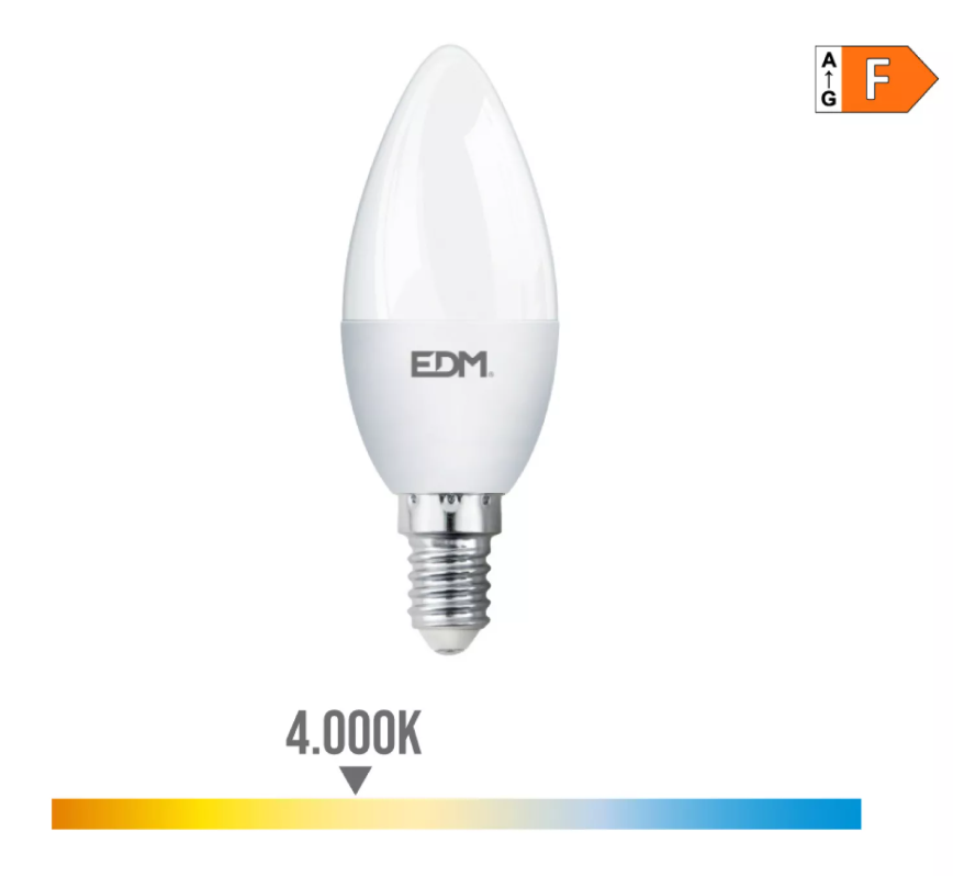 Lâmpada Vela Led E14 7W 600 Lm 4000K Luz dia