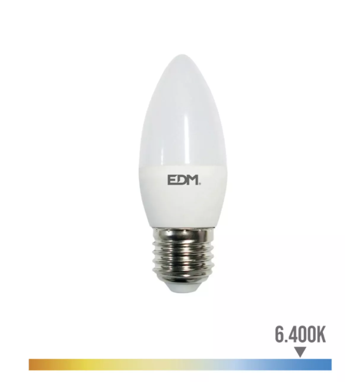 Lampada Vela LED E27 5W 400LM 6400K