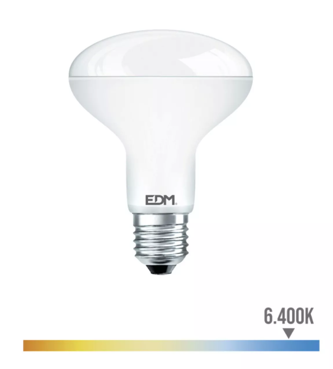 Lâmpada refletora Led R80 E27 10W 819lm 6400K