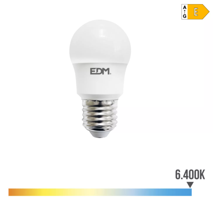Lâmpada esférica Led E27 8.5W 940 Lm 6400K Luz Fria