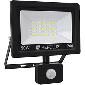 Projetor LED SMD com sensor 50W 4500LM 6000K Preto