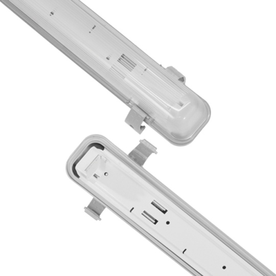 Arm.estanque LINESTRA 1xT8Led 60cm 230V IP65 Cinza