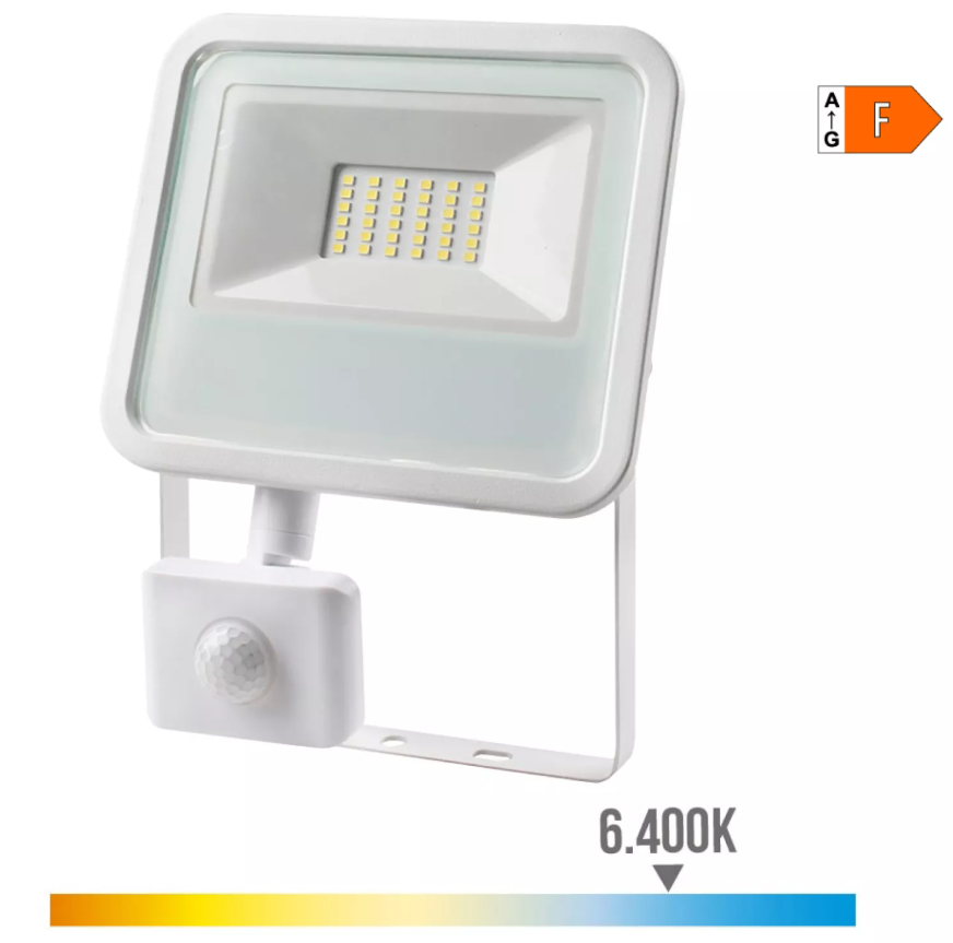 Projetor Led 30W 2100Lm 6400k c/ sensor presença