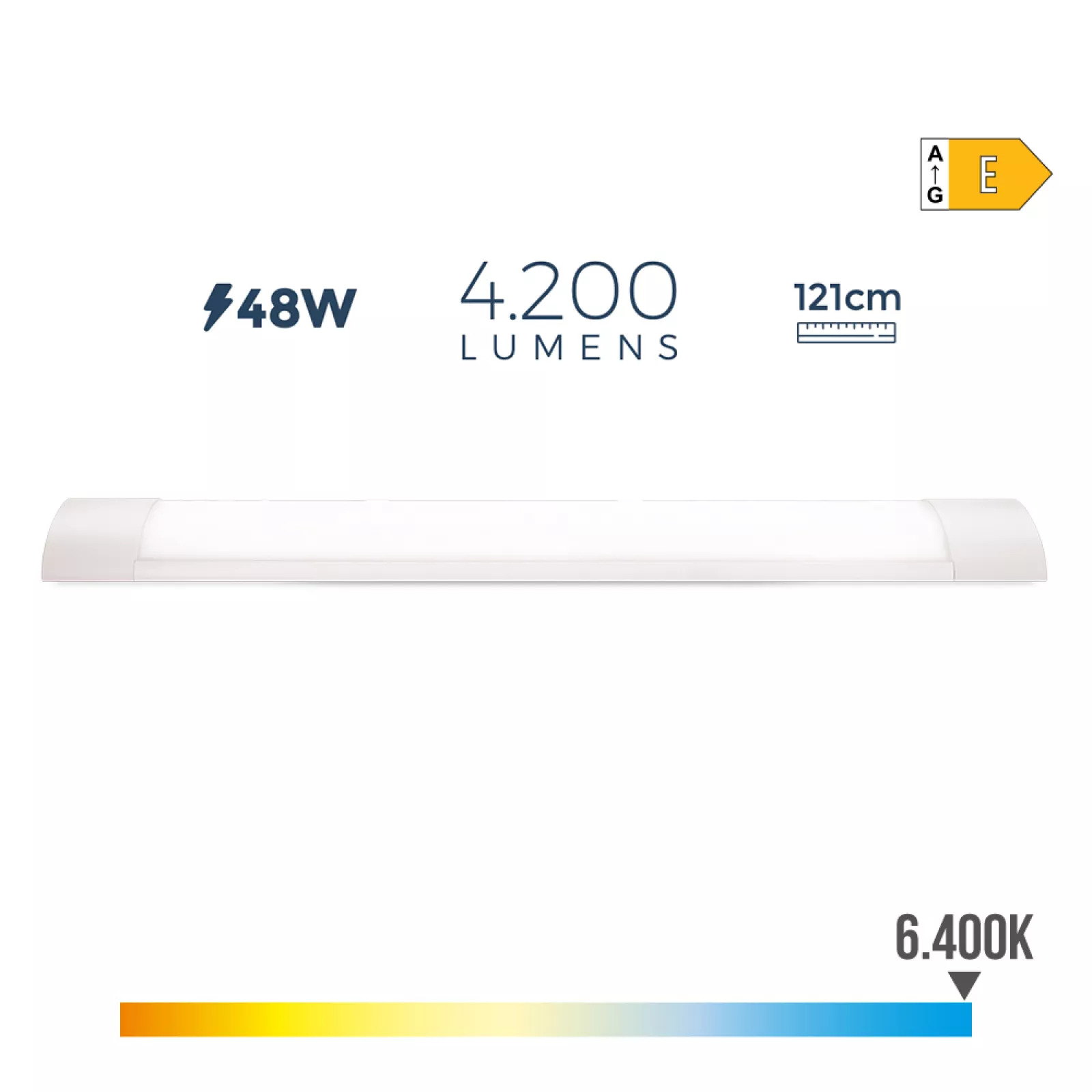 ARMADURA ELETRÓNICA LED 48 W 6500 k 4200 lm 120cm