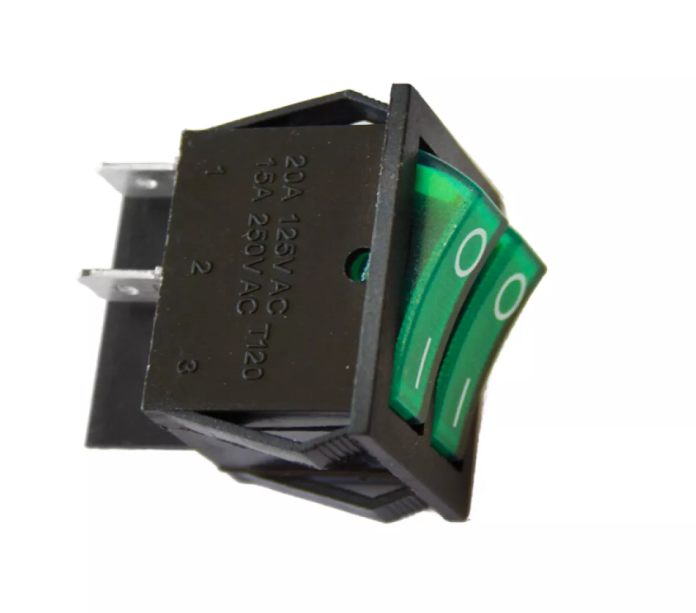 INTERRUPTOR DUPLO 15A 250V VERDE