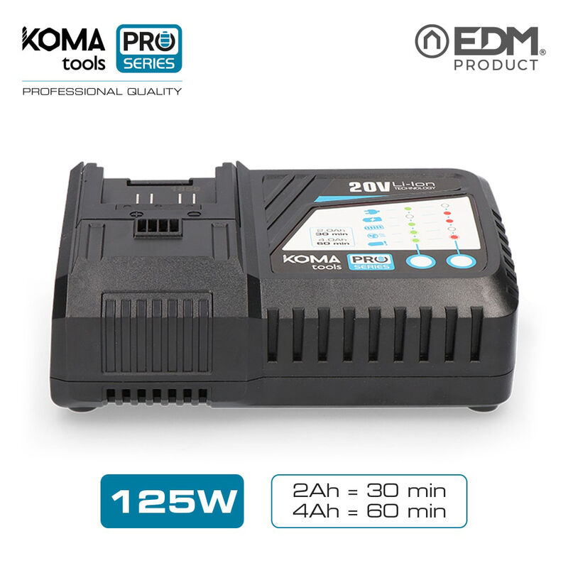 Carregador rápido Bateria 125W EDM