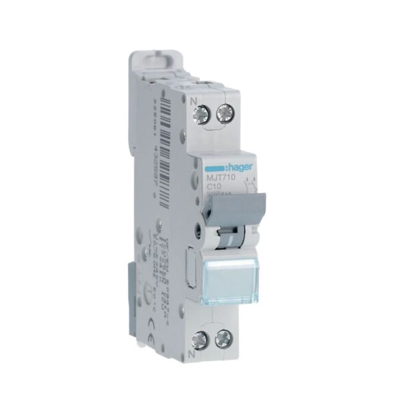 Disjuntor 1P+N 10A C 4.5/6KA 1M