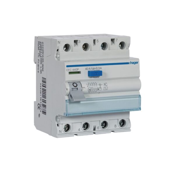 Inter. dif. 4P 40A 300mA tipo AC 4M