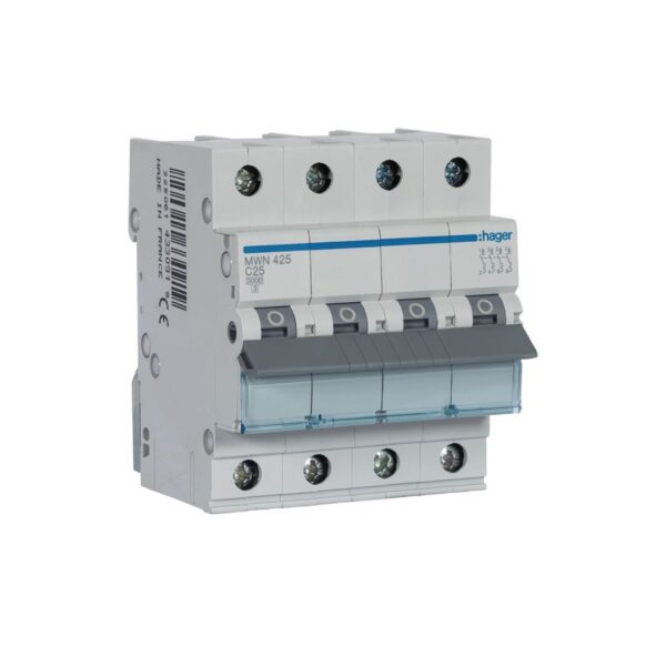 Disjuntor 4P 25A C 3kA 4M