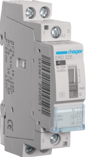 Contactor c/cmdo manual 25A, 2NA, 24V 1M