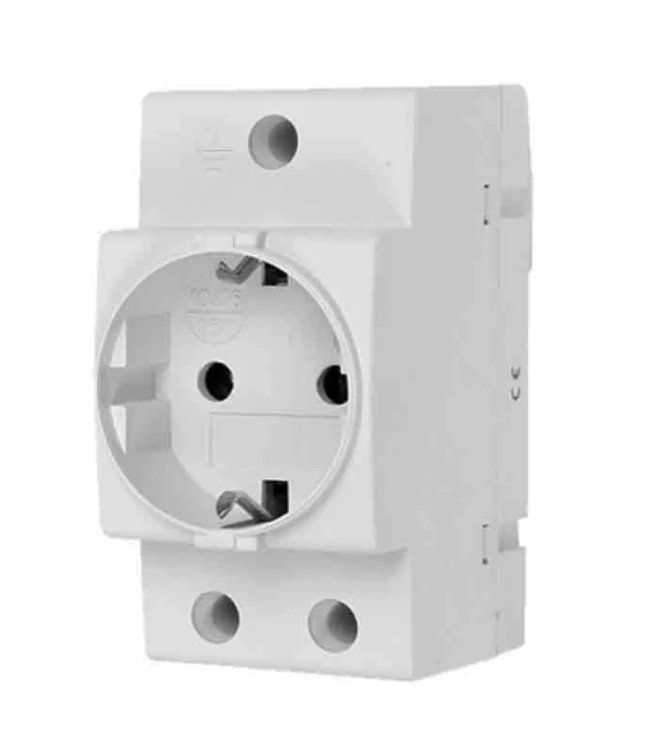 Tomada Schuko T/TL 16A modular para quadro elétrico