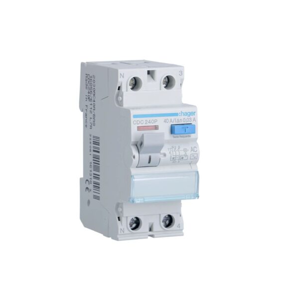 Interruptor diferêncial 2P 40A 30mA tipo AC 2M