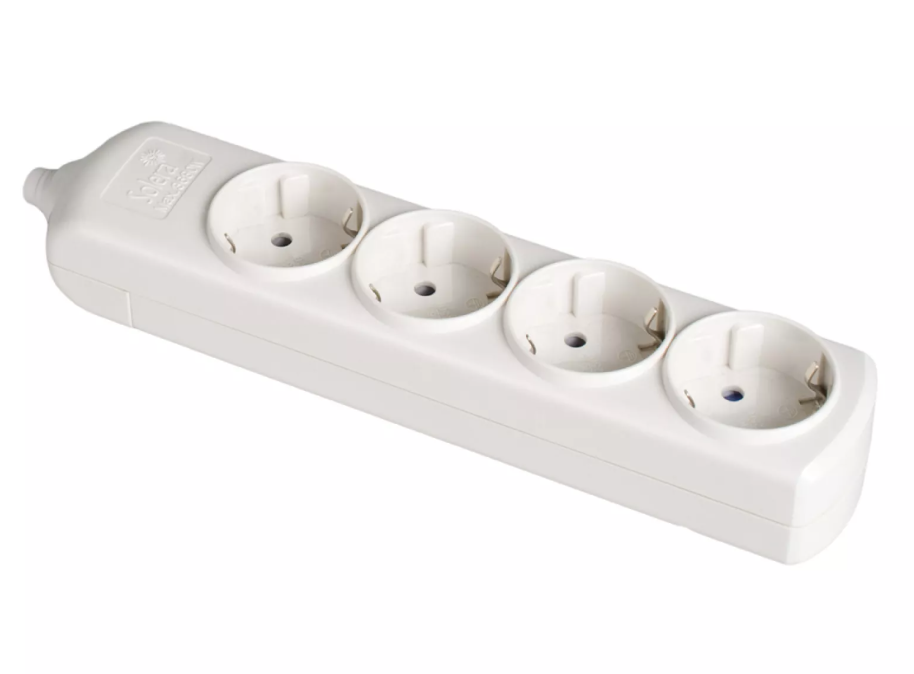 BASE BIPOLAR COM 4 TOMADAS, 10/16 A 250 V, SEM CABO, BRANCA