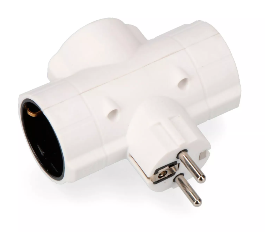 FICHA TRIPLO ECONÓMICO T/TL TIPO F 4,8mm 16A 250V MAX 3680W BRANCO