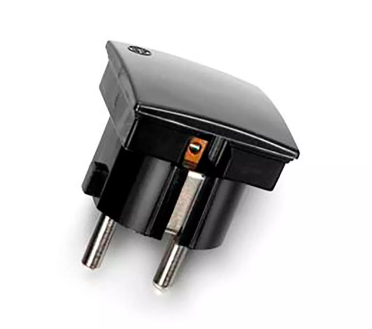 2P+T PLUG SAÍDA LATERAL 4,8 mm PRETO