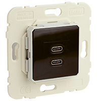 Carregador duplo USB tipo C