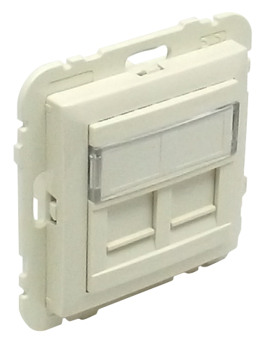 ARO C/MÓDULO DUPLO P/CONETORES RJ45 MARFIM