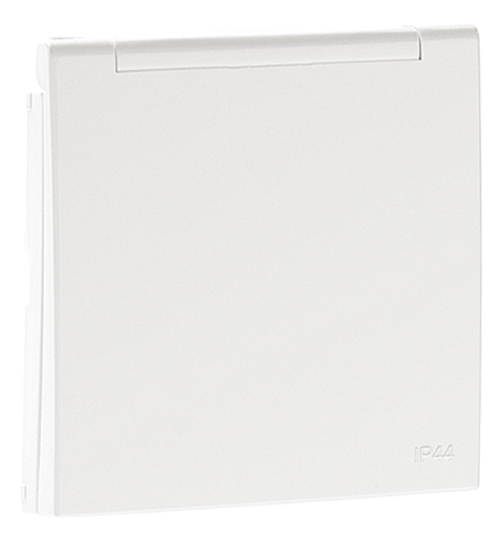 CENTRO SCHUKO C/TAMPA E OBTUR (IP44) BRANCO