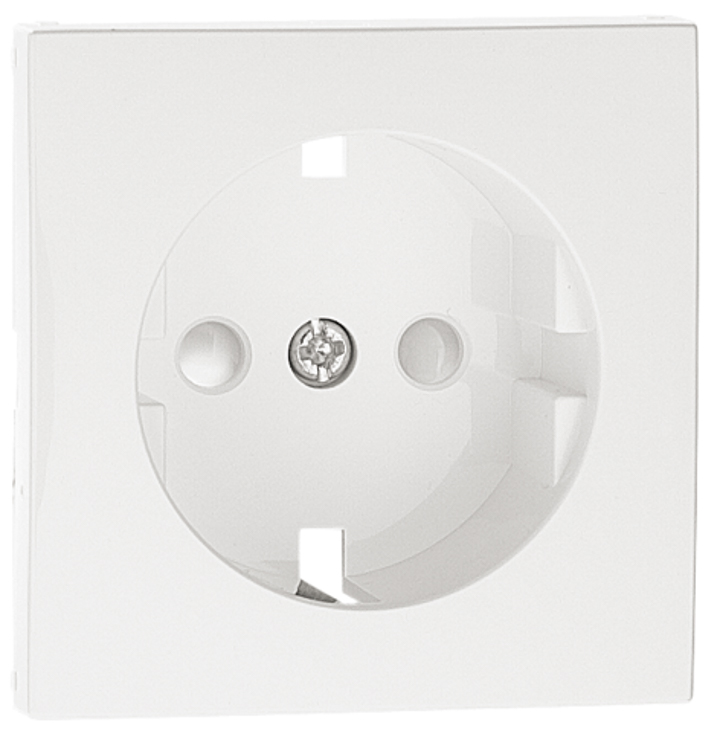 CENTRO SCHUKO COM OBTURADOR BRANCO
