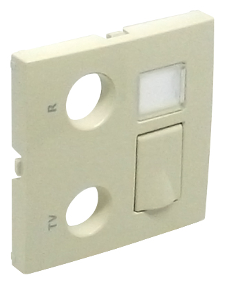 CENT TOM MISTA R-TV-RJ45/R-TV-RJ45-FO MARFIM