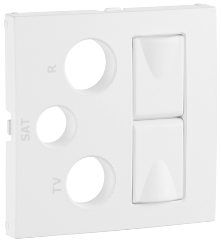 CENTRO P/TOM MISTA R-TV-SAT 2XRJ45 BRANCO