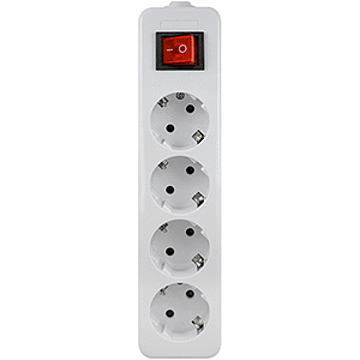 Base de 4 tomadas com interrutor 16A