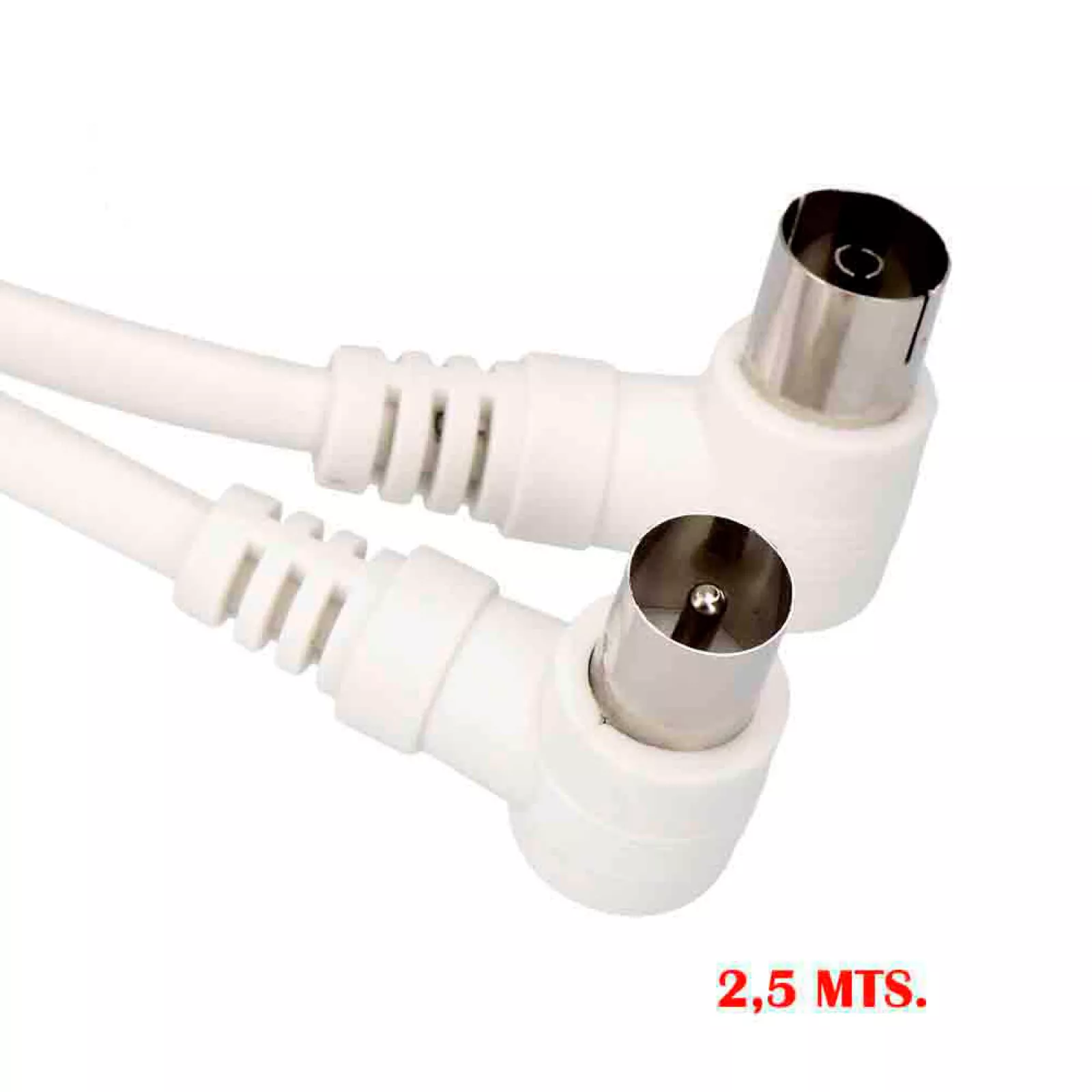 PROLONGADOR TV-VIDEO CURVO 9,5mm 2,5M  BRANCO