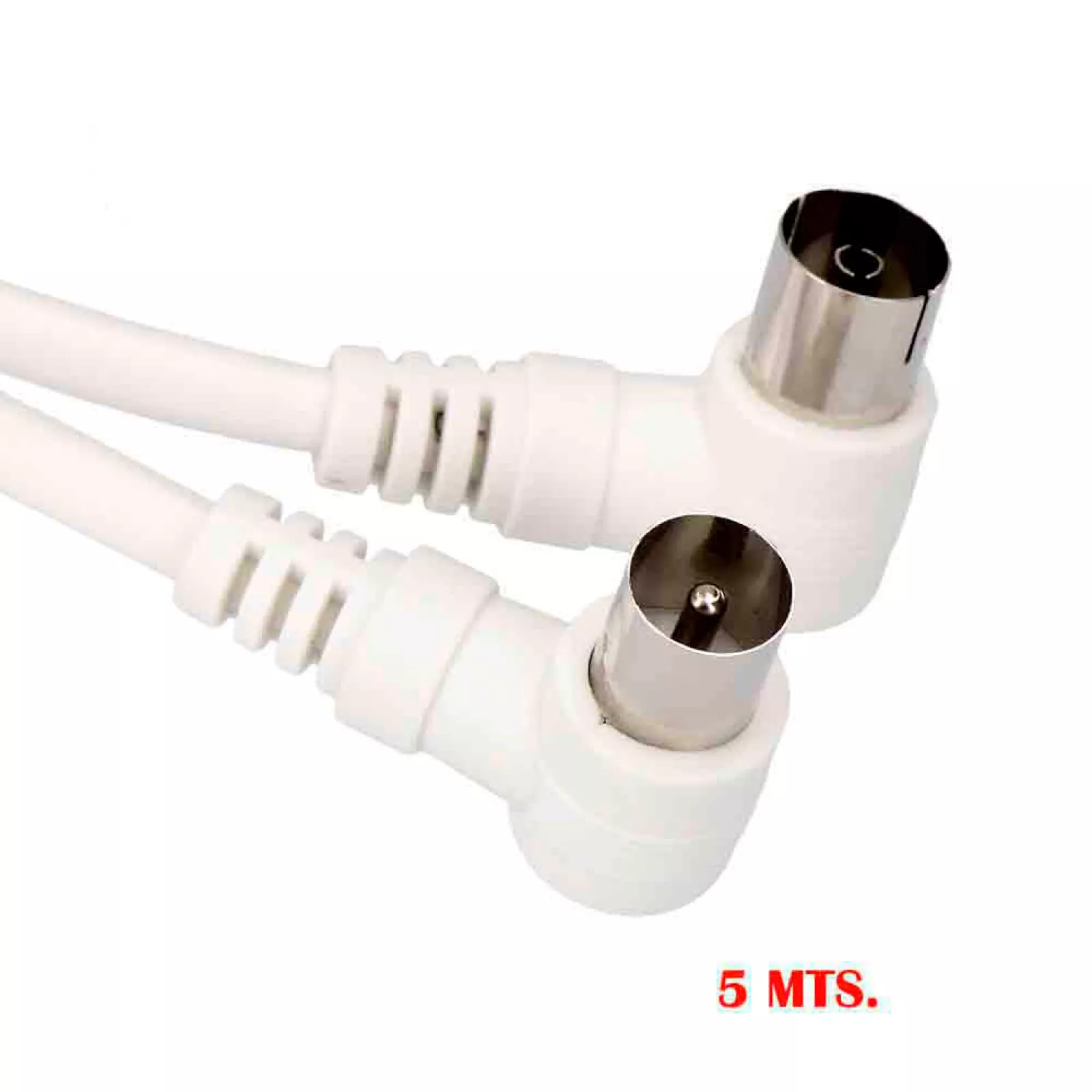 PROLONGADOR TV-VIDEO CURVO 9,5mm 5m  BRANCO